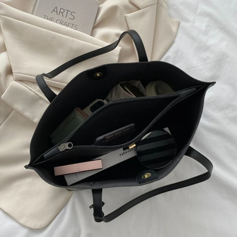 Large Capacity Soft Leather Tote Bag for Women