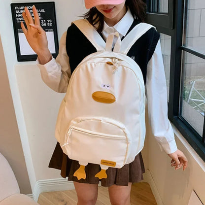 Cute Duck Backpack Kawaii School Bag for Girls & College Students