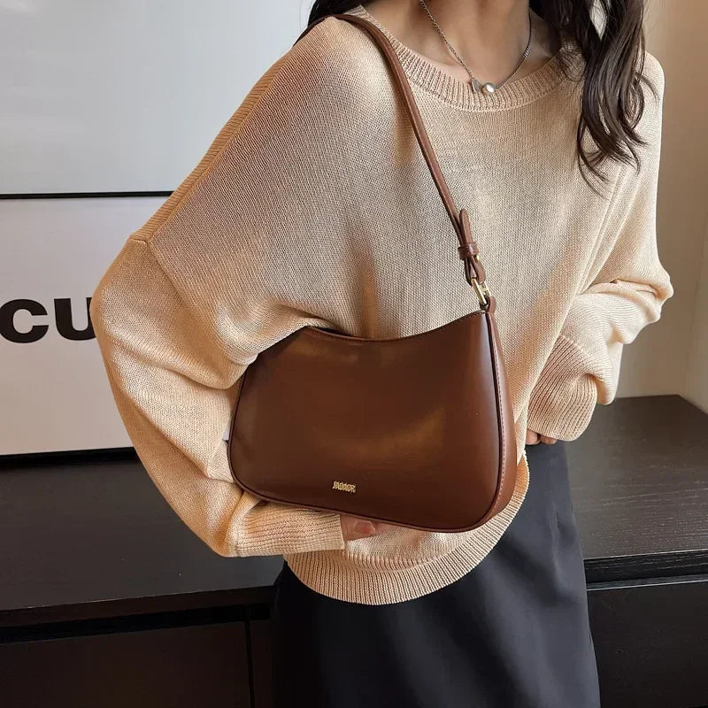 Red Underarm Shoulder Bags Women Texture Leather Crossbody Bag Luxury Designer Wedding Bride