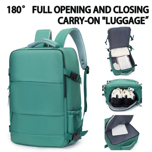 Large Capacity Travel Backpack with Luggage Strap for Women
