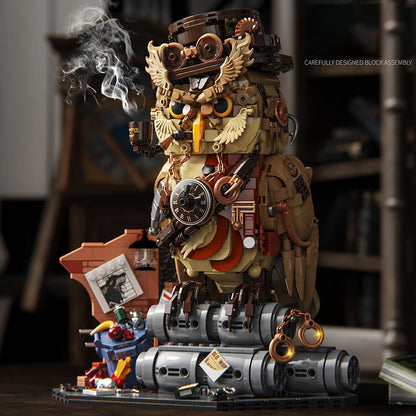 Steampunk Owl Detective Building Blocks Set – 1200pcs MOC Figure