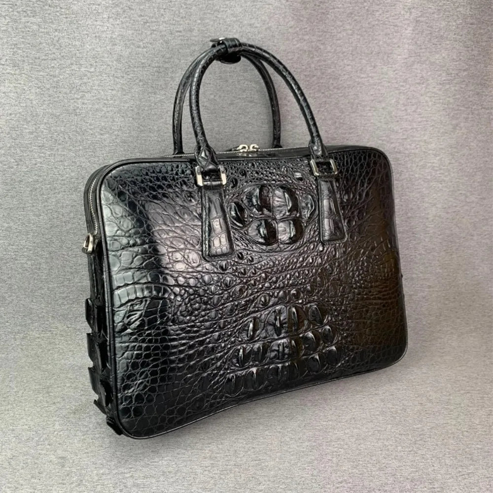 Genuine Crocodile Leather Men's Briefcase & Laptop Bag