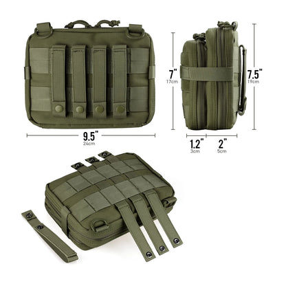 Tactical Admin Pouch MOLLE EDC EMT Utility Pouch Double Layer