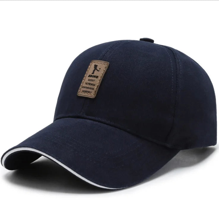Structured Cotton Baseball Cap – Unisex Adjustable Snapback Sun Hat