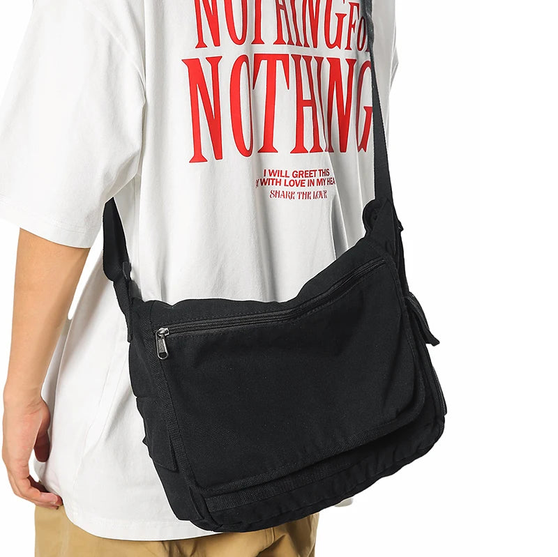 Canvas Messenger Bag – Casual Crossbody for Women & Students