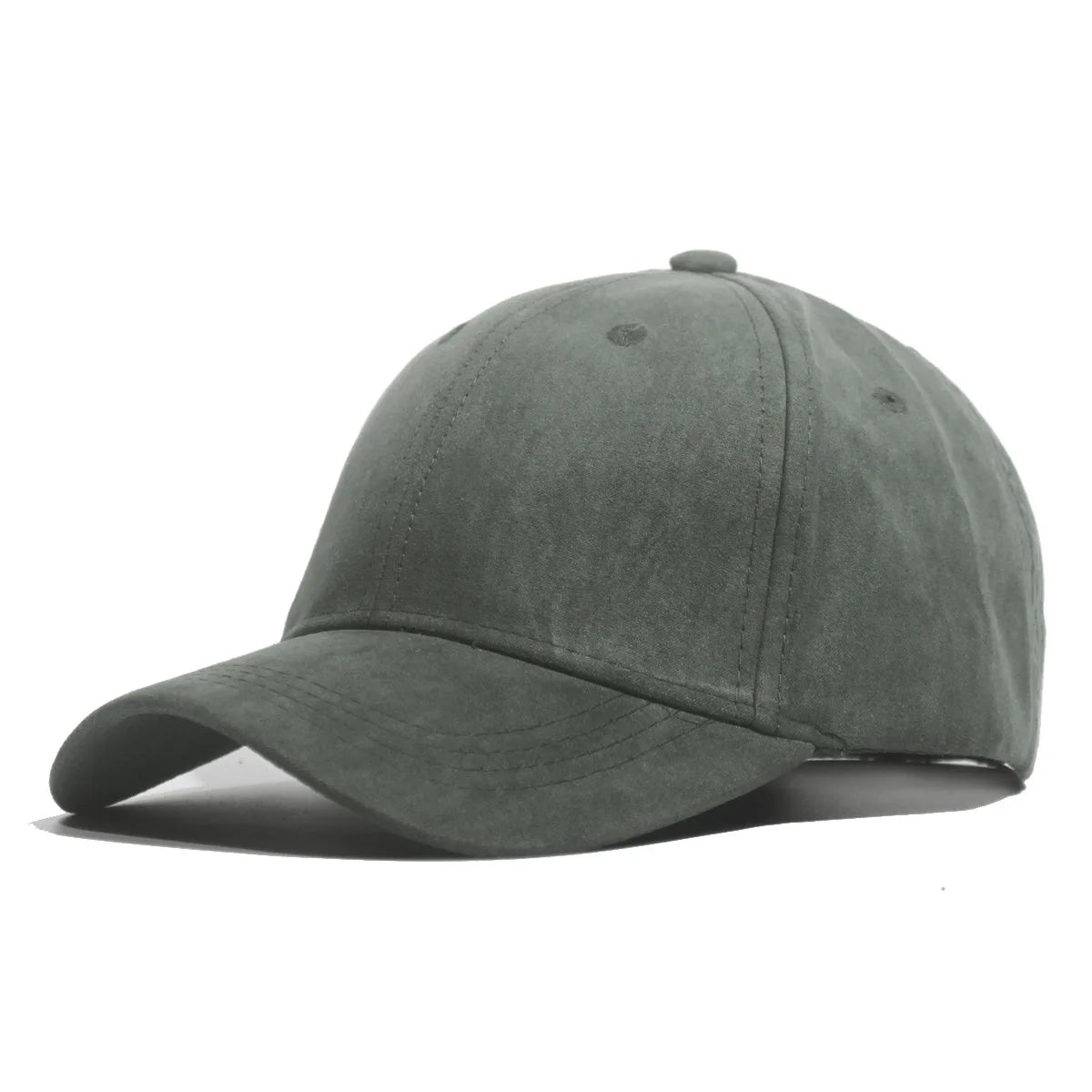 Suede Baseball Cap – Unisex Retro Snapback Hat for Men & Women