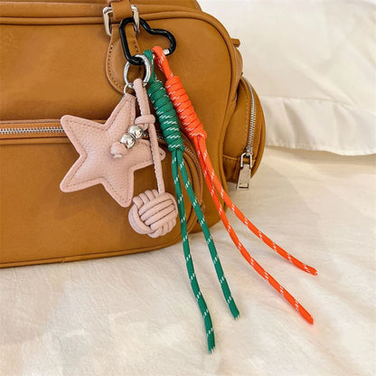 PU Leather Star Keychain Bag Charm & Bag Pendant