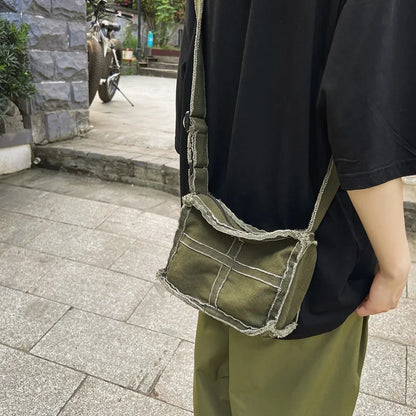 Canvas Crossbody Bag – Retro Vintage Messenger for Women & Men