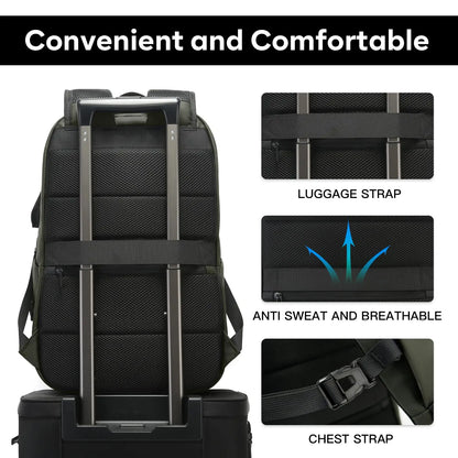 Bange Men's 15.6" Laptop Backpack – Lightweight Business Travel Bag