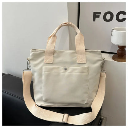 Large Capacity Canvas Crossbody Tote Bag – Women's Commuter Shoulder Bag