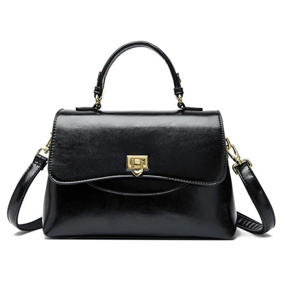 Women's Leather Crossbody Bag – Large Capacity Shoulder Handbag