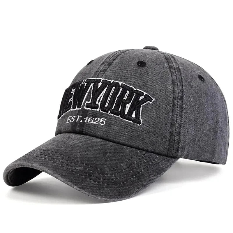 Vintage Washed Baseball Cap – City Embroidery Unisex Dad Hat