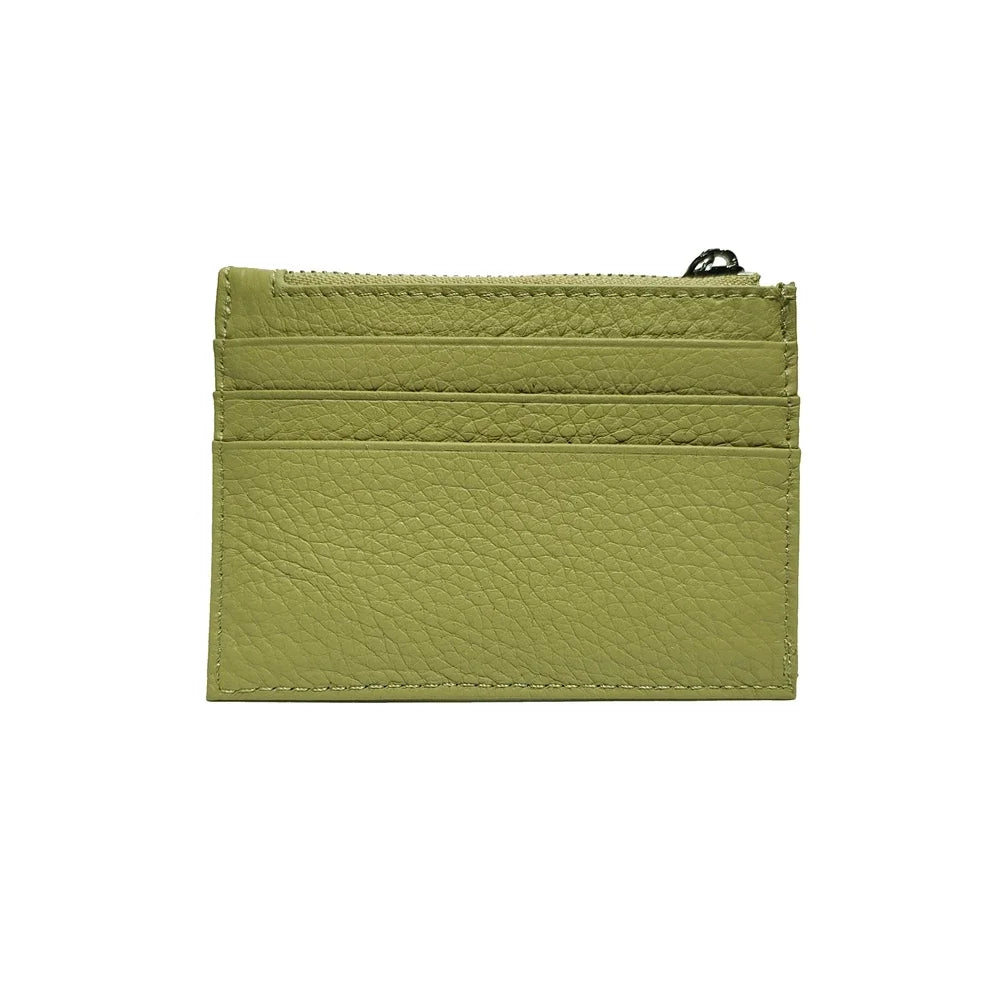 Genuine Leather Card Holder with Zipper Coin Purse – Slim Wallet