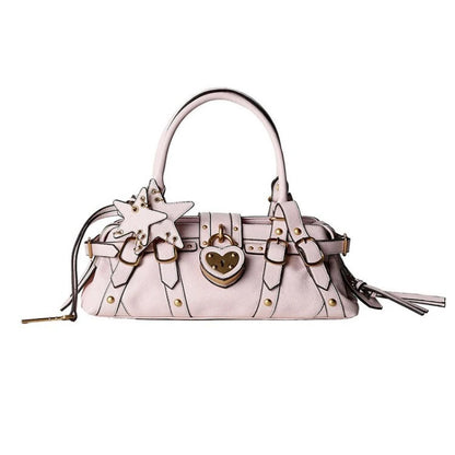 Heart Lock Bowling Bag – Y2K Vintage Punk Large Capacity Shoulder Tote