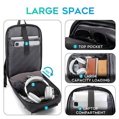 Smart Laptop Backpack 15.6" – Water-Resistant Travel Bag with USB Port