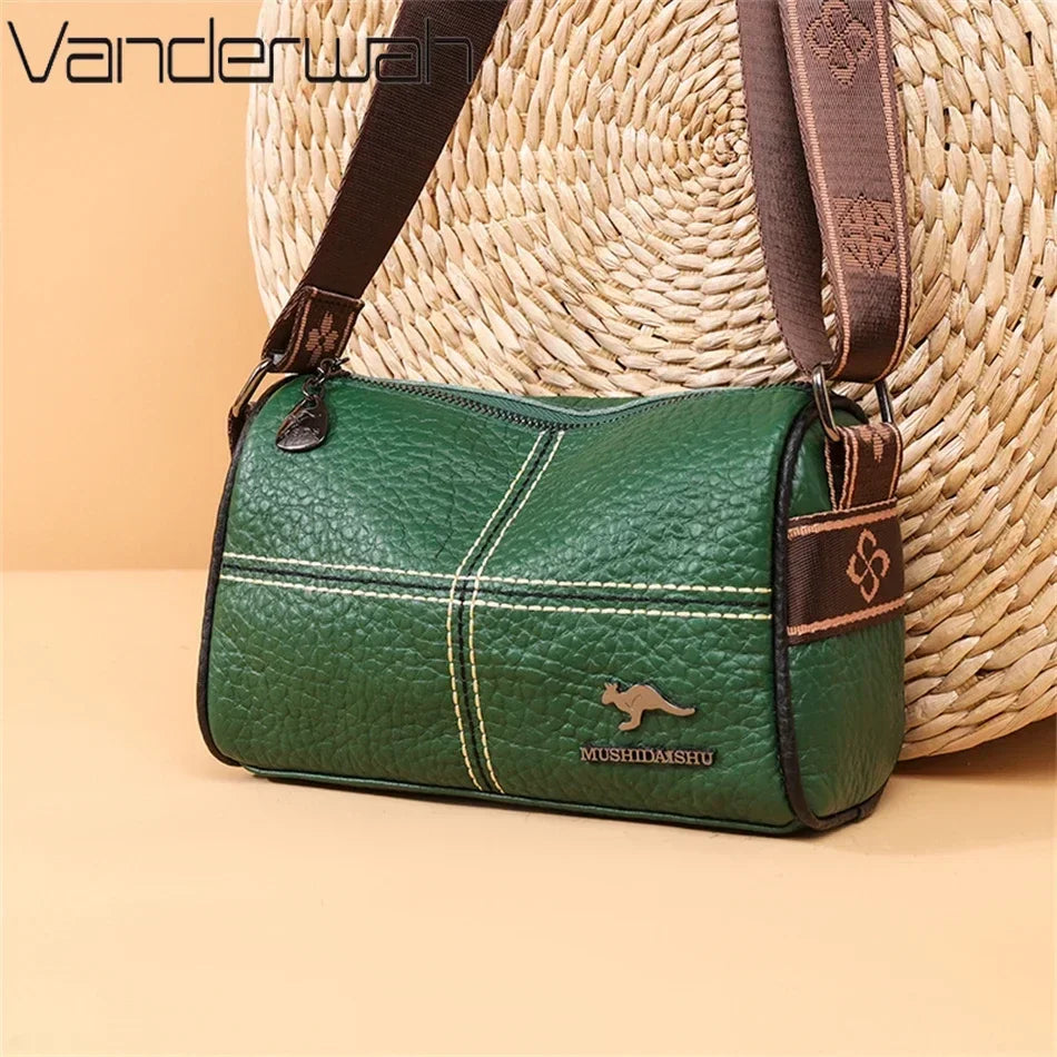 Genuine Leather Crossbody Bag for Women – Luxury Shoulder Messenger