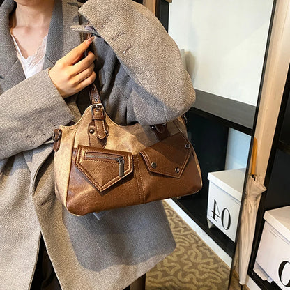 Retro Shoulder Tote Bag – Versatile Women's Handbag