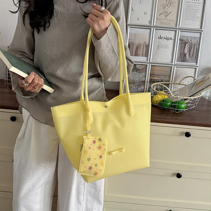 PVC Tote Bag with Mini Pouch – Large Capacity Waterproof Shoulder Bag
