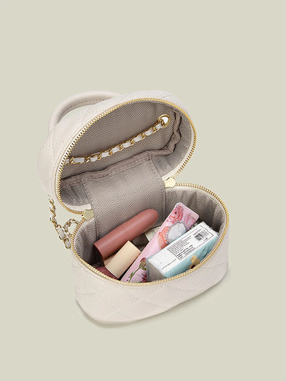 Quilted Crossbody Bag Women – Mini PU Leather Chain Shoulder Handbag