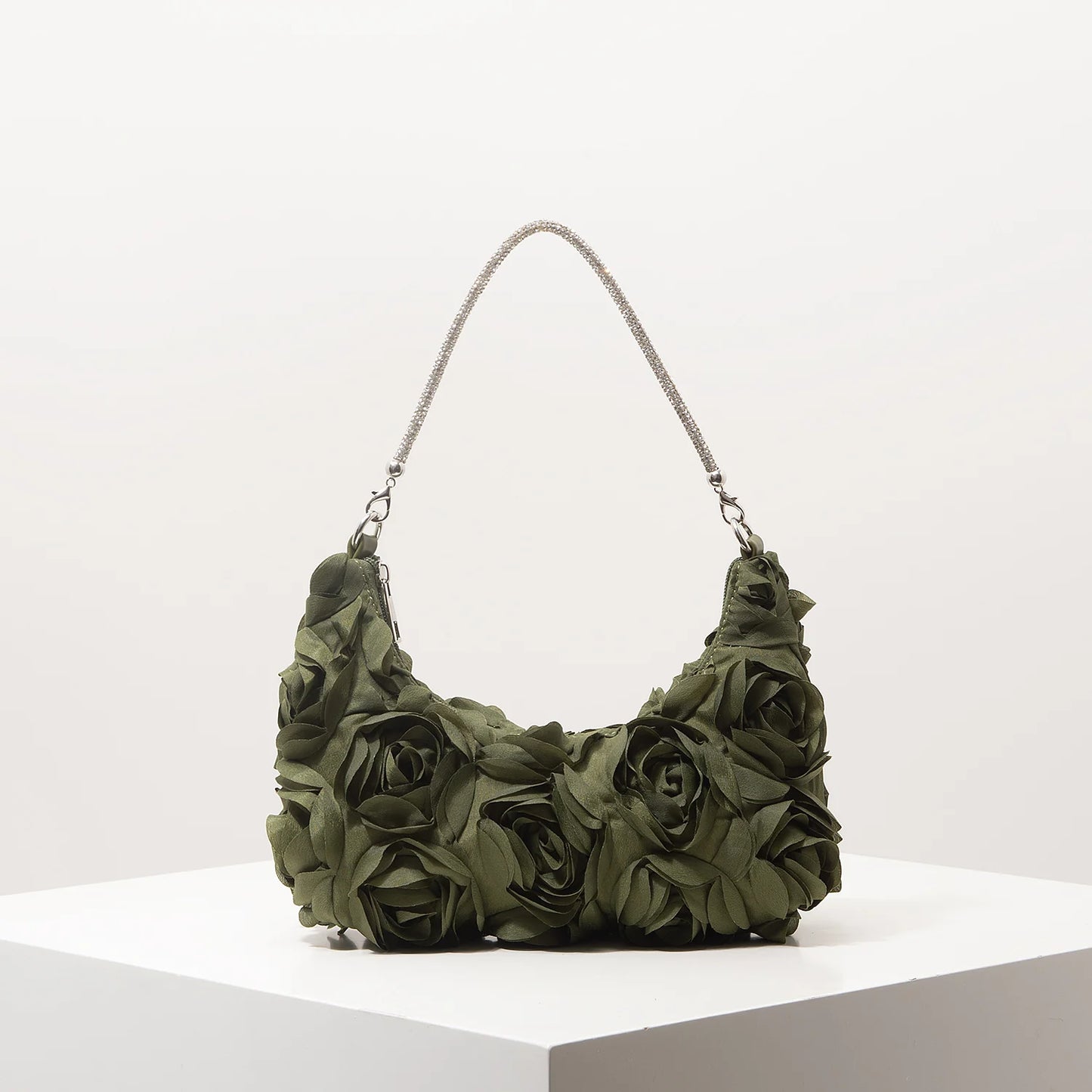 3D Rose Floral Shoulder Bag for Women – Party & Gala