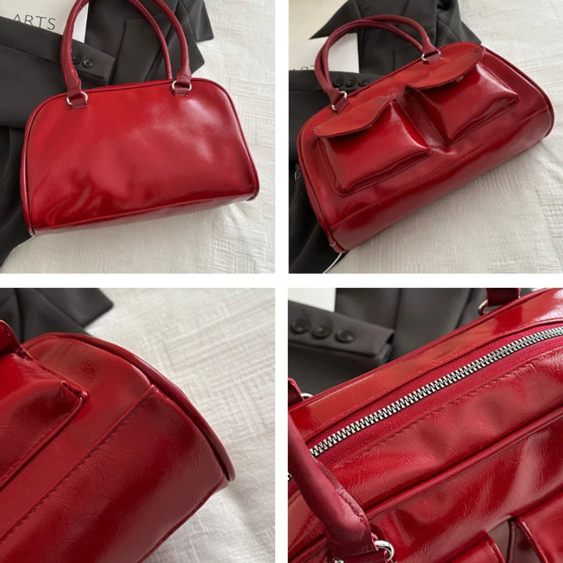 Vintage PU Leather Tote Bag – Women's Business Shoulder Bag