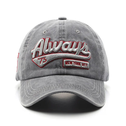 Retro Washed Embroidered Baseball Cap – Unisex Snapback Hat