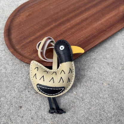 Duck Bag Charm Keychain – Cute Cartoon Leather Bag Pendant