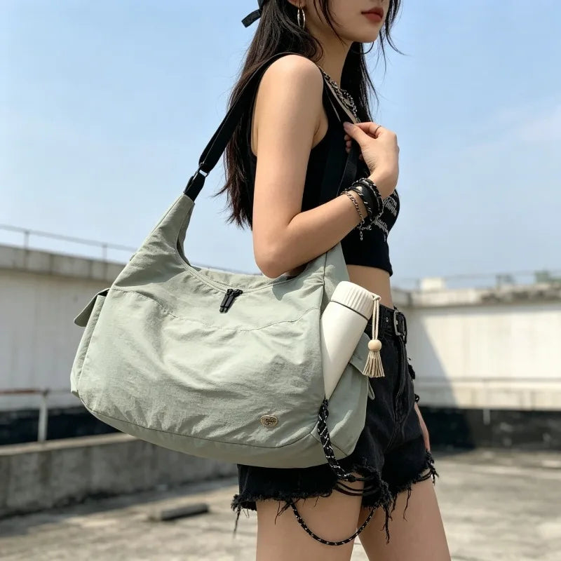 Hobo Shoulder Bag Large Capacity Casual Nylon Women's Everyday Bag