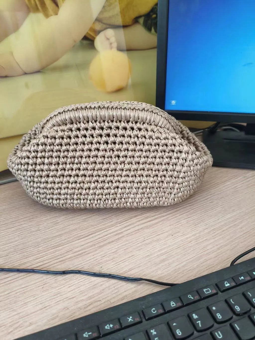 Handmade Crochet Clutch Bag – Woven Evening Purse