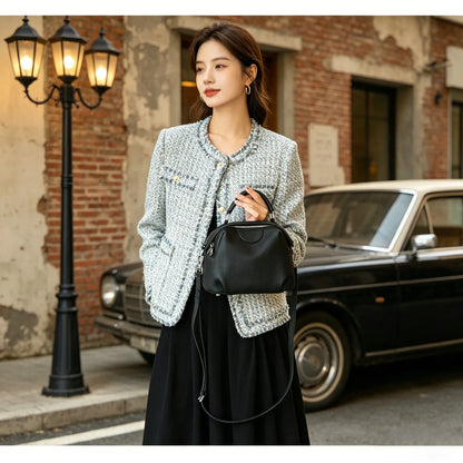 Women's Genuine Cowhide Leather Crossbody Bag