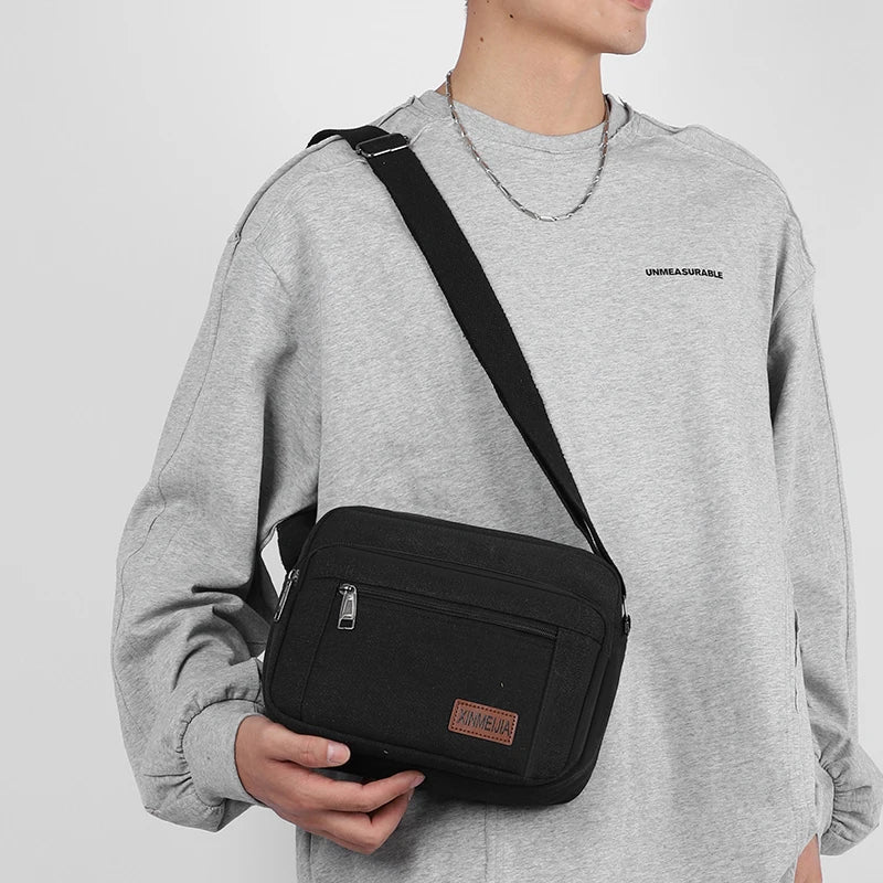 Men's Shoulder Crossbody Bag Multi-Compartment