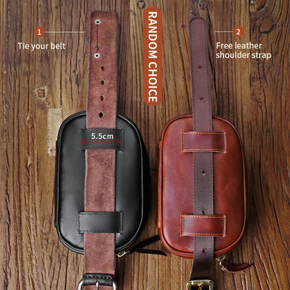 Genuine Leather Chest Bag – Adjustable Crossbody Fanny Pack
