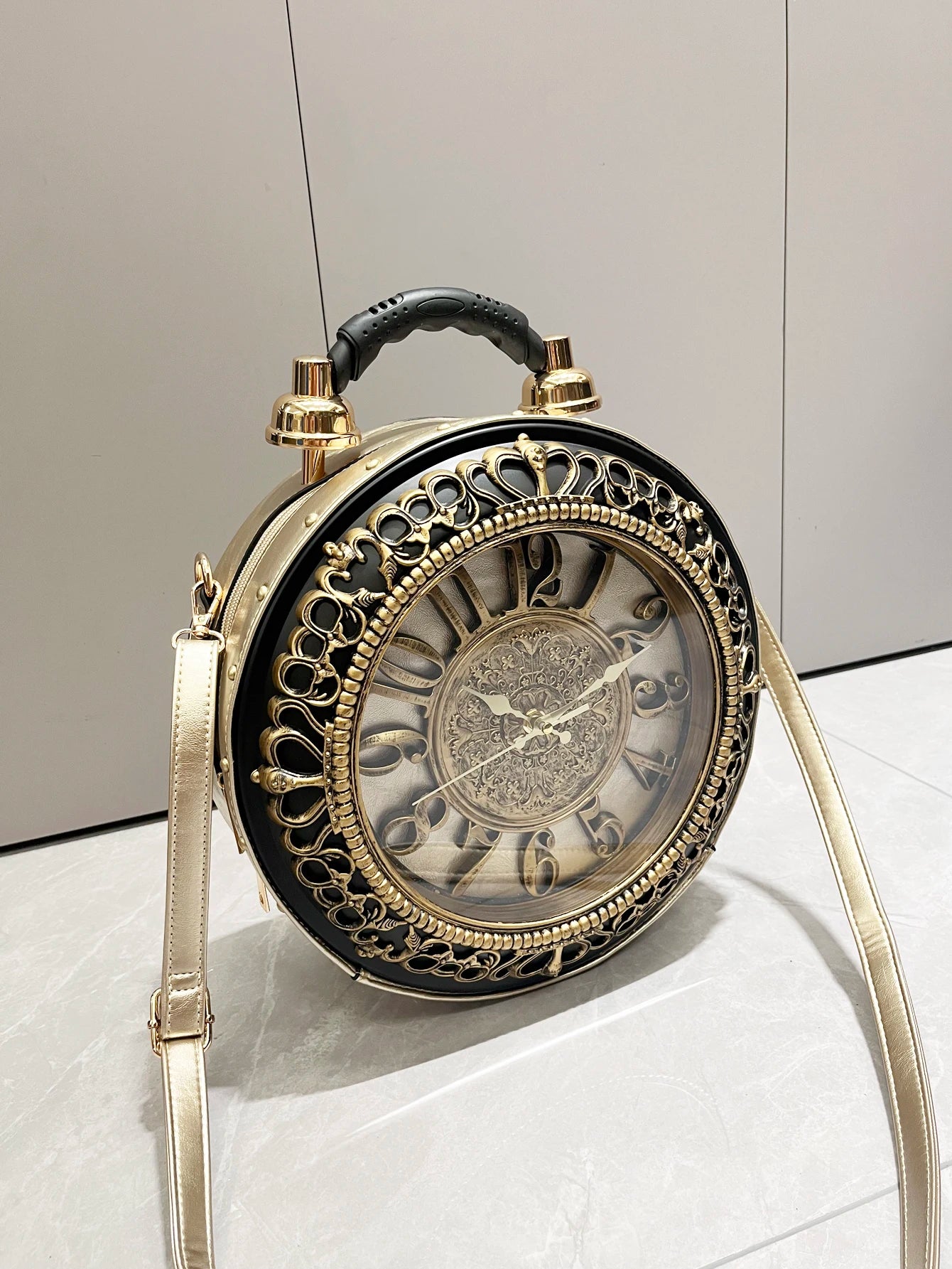 Luxury Designer Purses Handbags Vintage Simulated Clock Design Shoulder Crossbody Bags Funny Women S