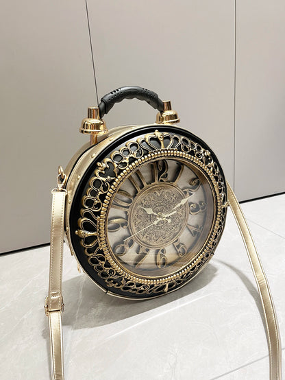 Luxury Designer Purses Handbags Vintage Simulated Clock Design Shoulder Crossbody Bags Funny Women S