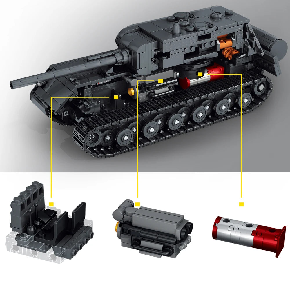 Panzer VIII Maus Heavy Tank Building Blocks MOC Set – WWII