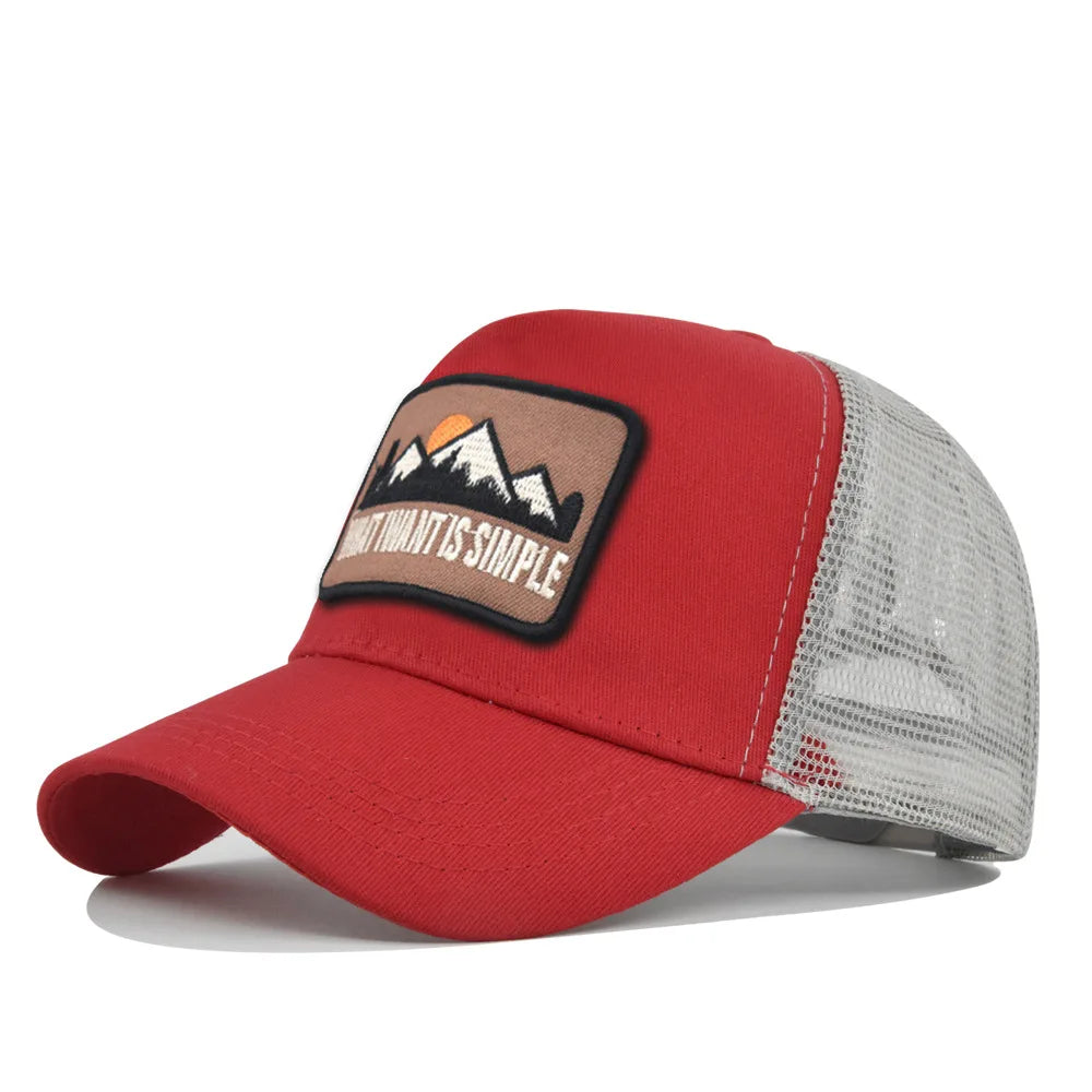 Mesh Breathable Baseball Cap – Embroidery Letter Outdoor Sports Hat