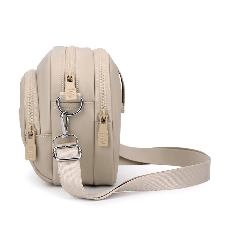 Women's Waterproof Nylon Crossbody Bag – Multi-Pocket Shoulder Purse