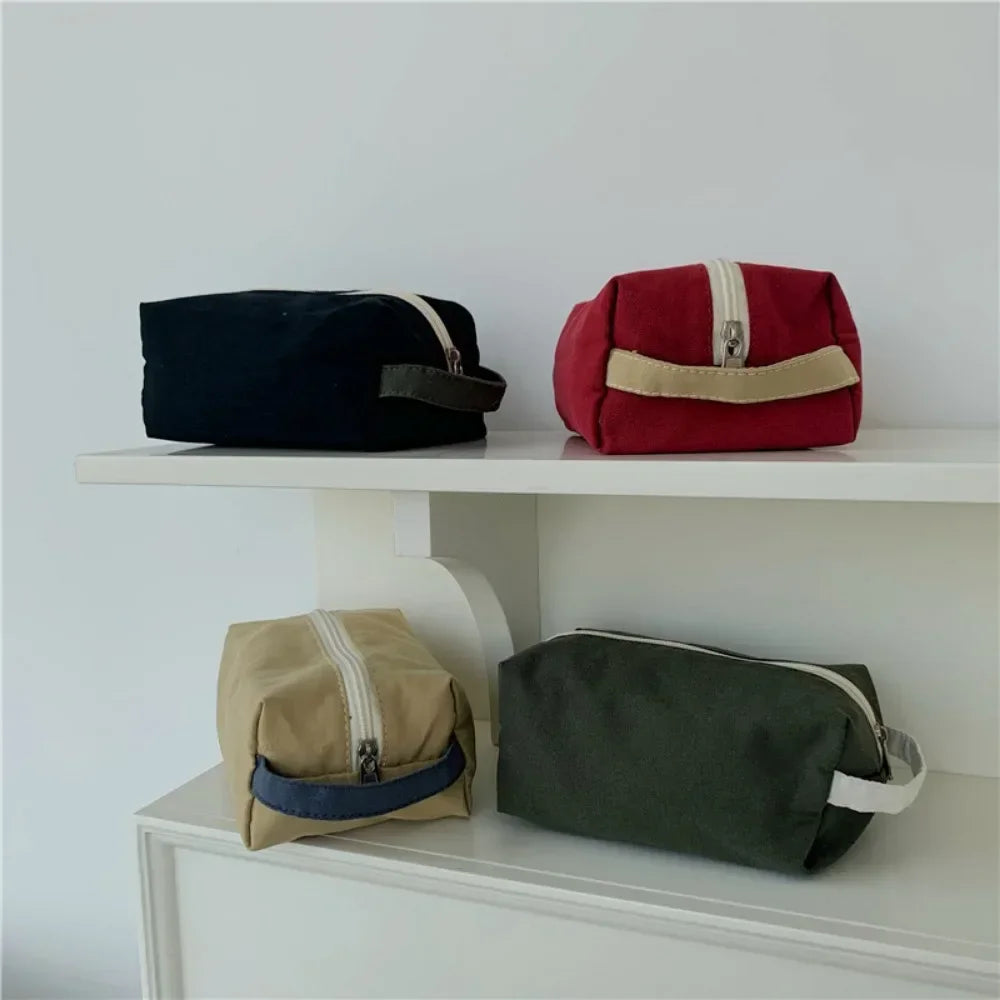 Canvas Cosmetic Bag Travel Makeup Organizer Pouch