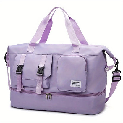 Weekender Duffle Bag Large Capacity with Shoe Compartment for Women