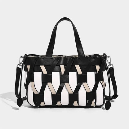 Woven Basket Handbag – 2-in-1 Shoulder & Crossbody Bag