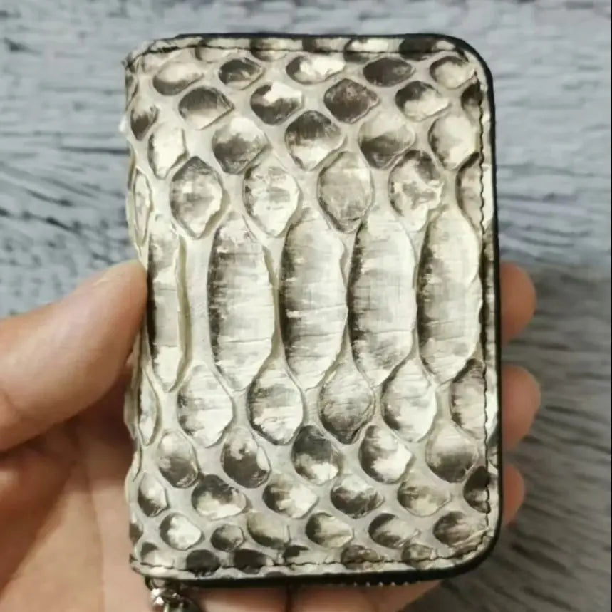 Snake Leather Card Holder Wallet – Multi-Slot, Unisex