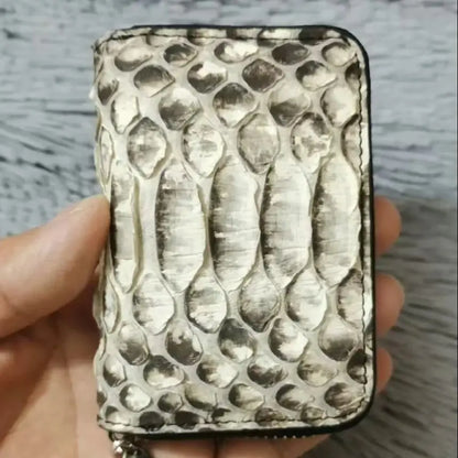 Snake Leather Card Holder Wallet – Multi-Slot, Unisex