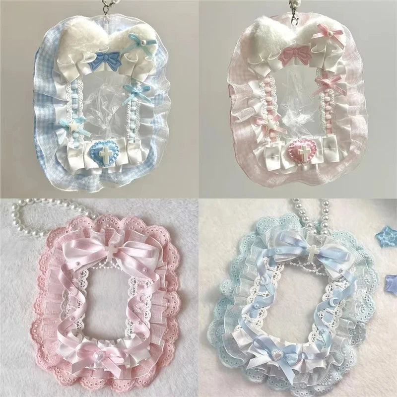 Kawaii Lace Bag Frame DIY Decoration Kit – Anime Card Holder Cover