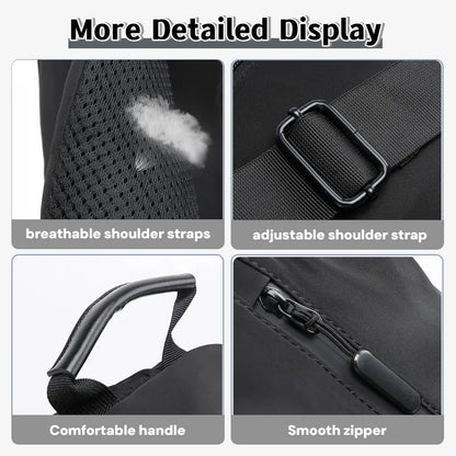 Men's Chest Bag Sling Bag with USB Charging Port