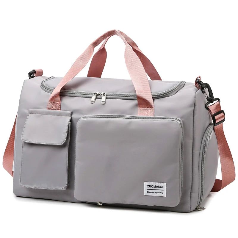 Large Capacity Weekender Duffle Bag with Shoe Compartment