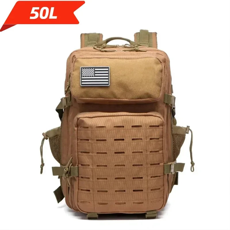 50L Tactical Backpack – Waterproof Gym & Hiking Bag