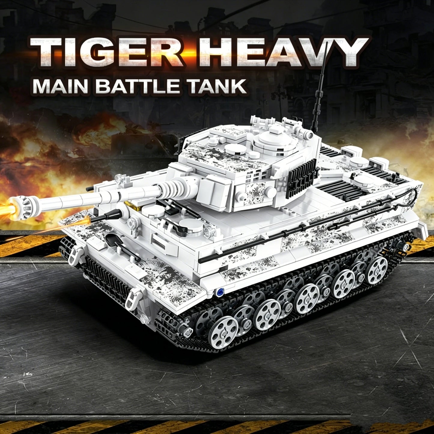 Tiger I Heavy Tank Building Set – WWII Military Brick Model