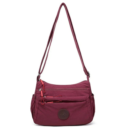 Women's Multi-Pocket Crossbody Shoulder Bag – Lightweight Nylon