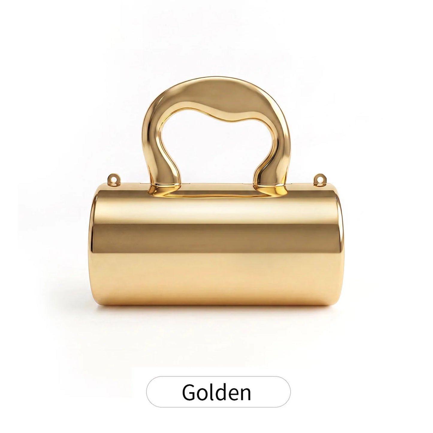Mini Acrylic Cylinder Clutch Bag for Women – Metallic Evening Purse