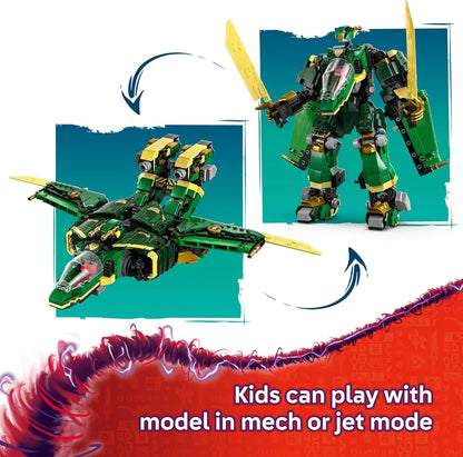 LEGO Ninjago 71845 Lloyd's Jet Mech – 1112 Pieces Building Set